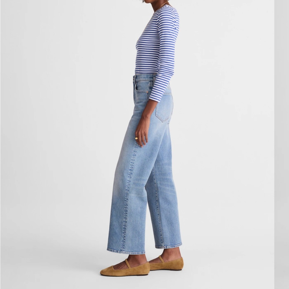 Madewell perfect vintage wide leg cropped jeans 24 EUC
